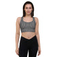 Black & White Recycled Longline Sports Bra