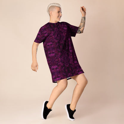 Purple Pink Hex T-shirt dress