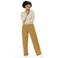 Golden unisex wide-leg pants with huge pockets, 2XS- 6XL