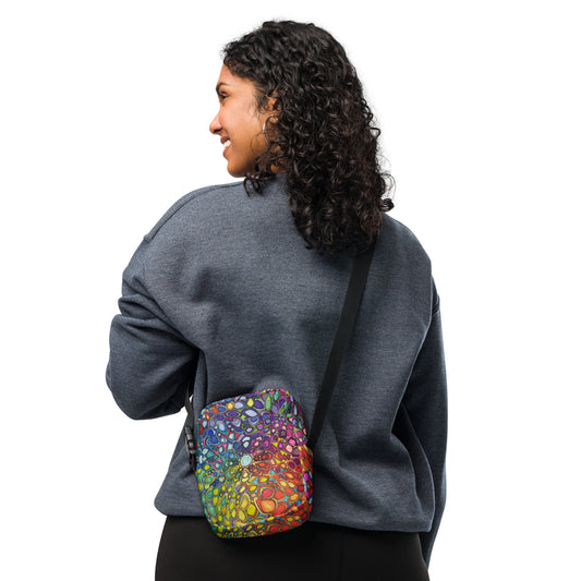 Unikitty Utility crossbody bag- White Rainbow Kaliedoscope