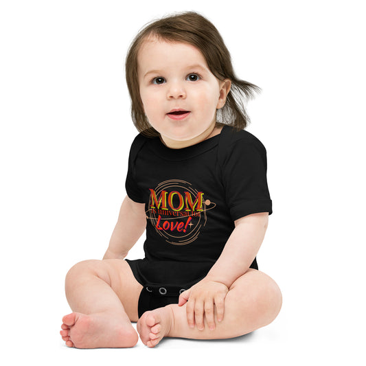Mom universe languages Baby short sleeve one piece onsie