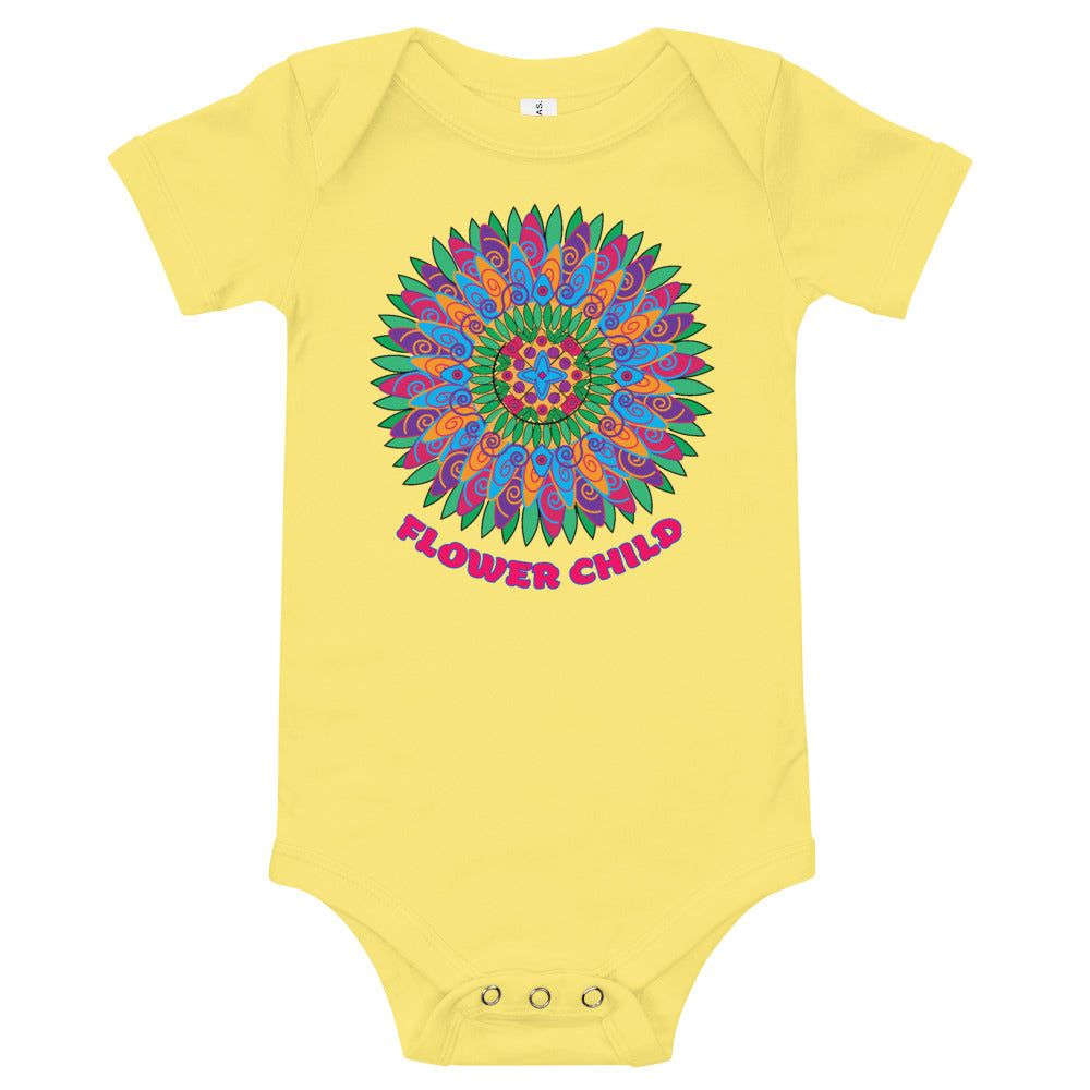Onesie for Baby T-Shirt Flower Child Flower Mandala Medallion Kids Girls Trendy Unique Gifts