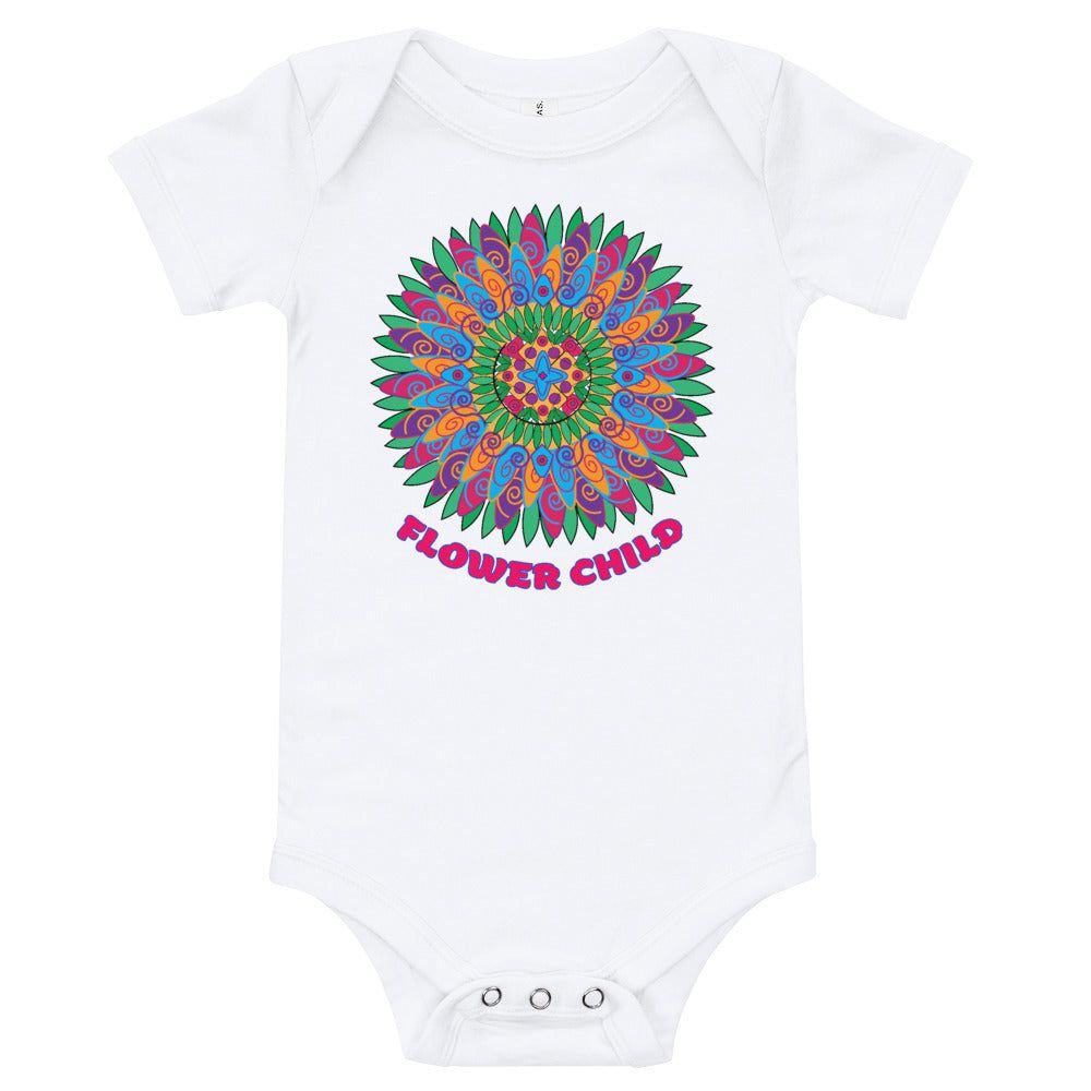 Onesie for Baby T-Shirt Flower Child Flower Mandala Medallion Kids Girls Trendy Unique Gifts