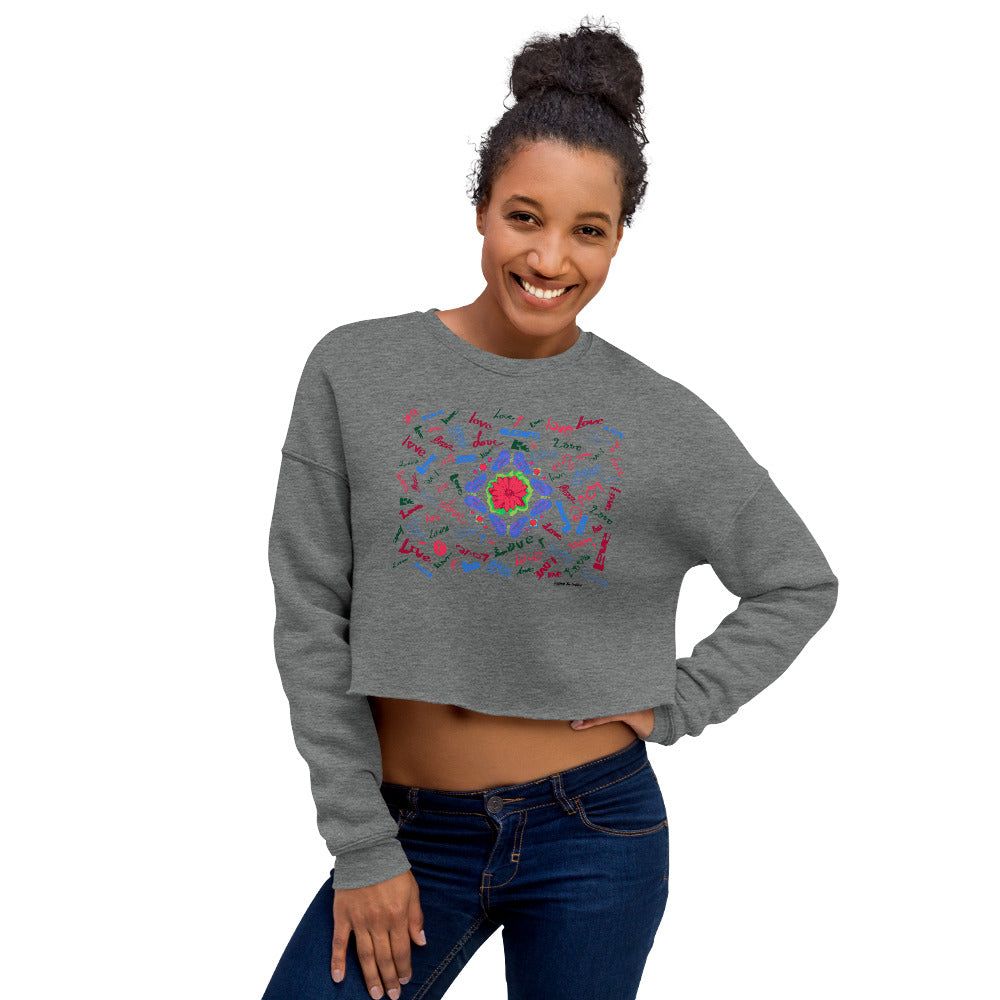 Love & Butterflies Crop Sweatshirt Women Ladies Girl Mandala