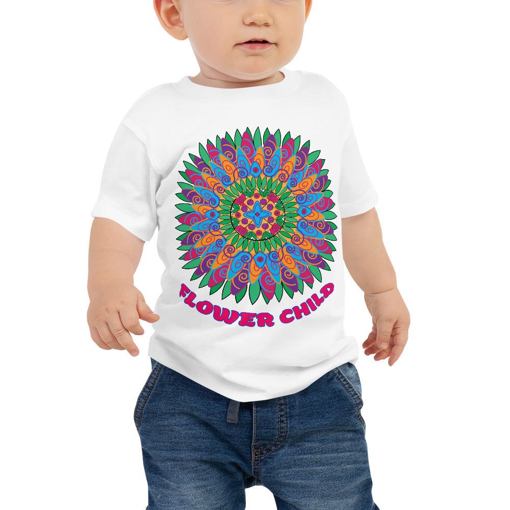 T-shirt for Baby, Toddler Flower Child Mandala Medallion Kids Girls Fun Fashion Trendy