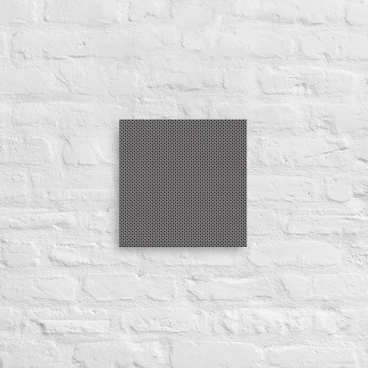 Black & White Diamond Burst on Thin canvas, Mandala Series