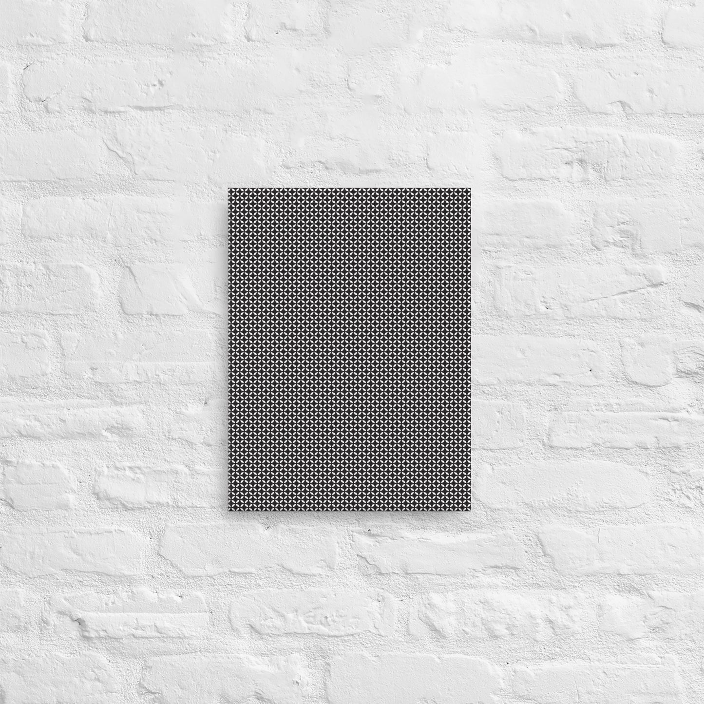 Black & White Diamond Burst on Thin canvas, Mandala Series