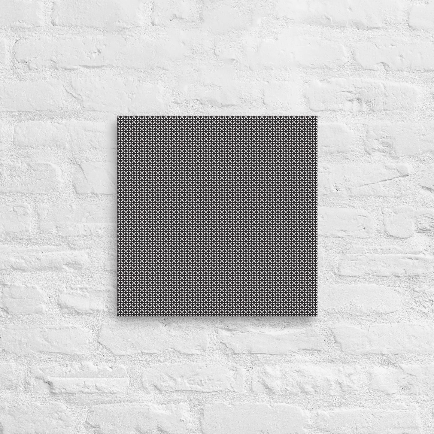 Black & White Diamond Burst on Thin canvas, Mandala Series