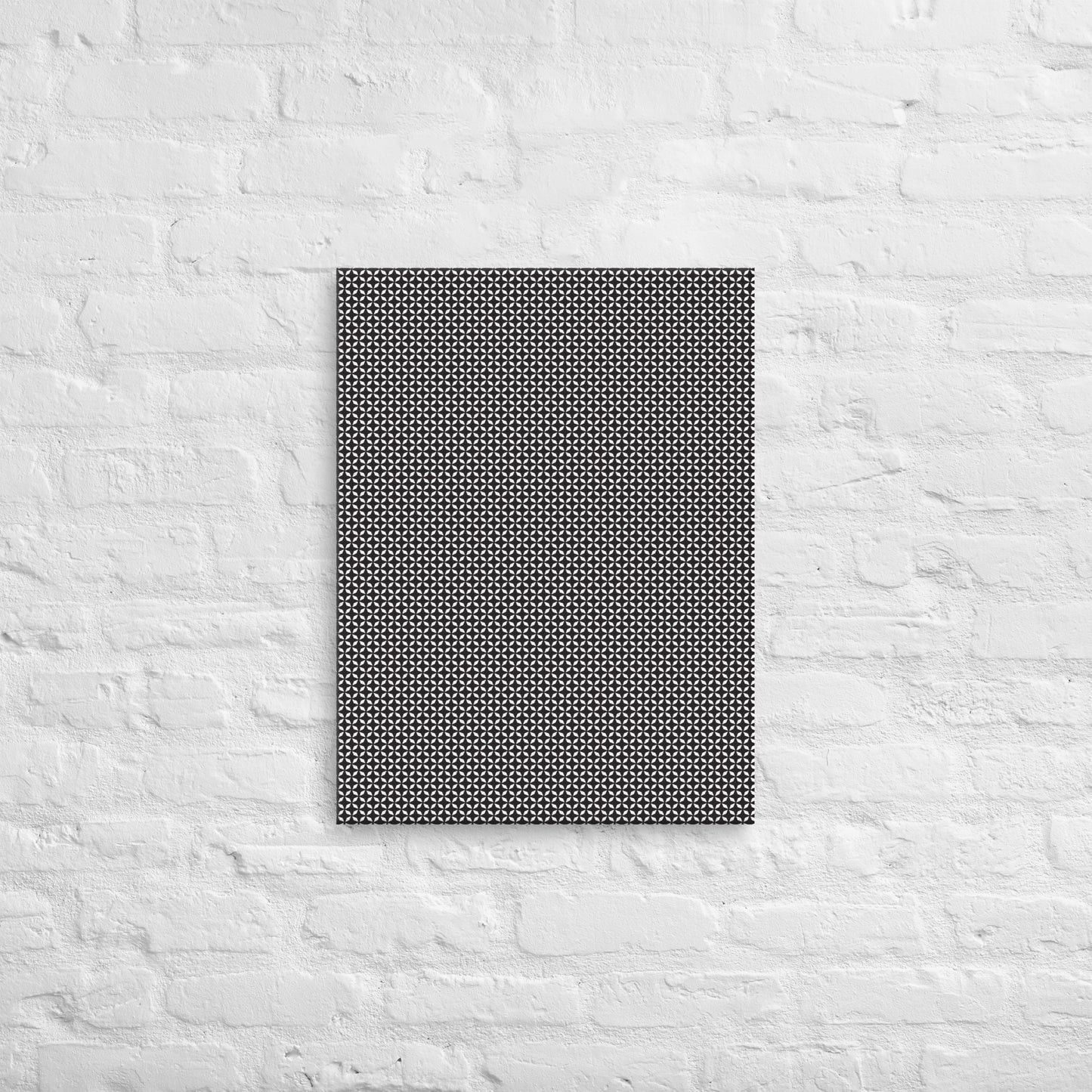 Black & White Diamond Burst on Thin canvas, Mandala Series