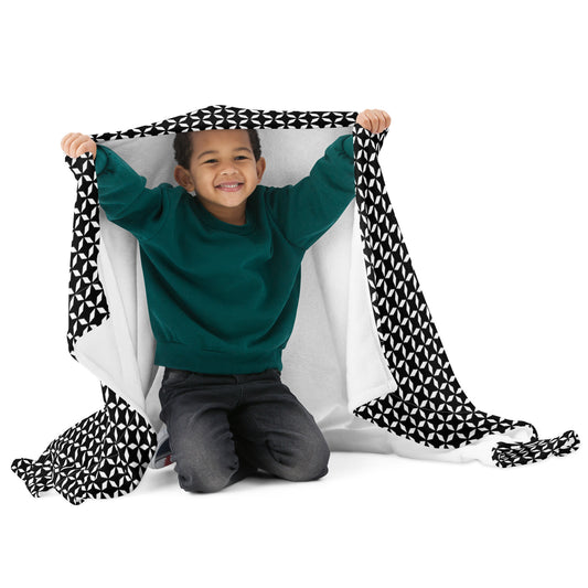 Black & White diamond burst throw Blanket