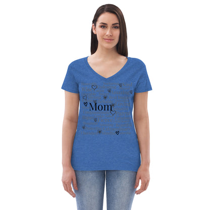 Mom is great, amazing, caring t-shirt Women’s recycled v-neck t-shirt