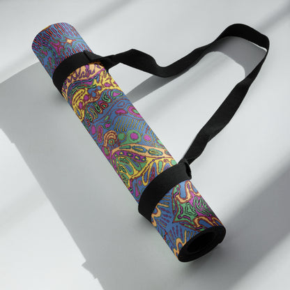Electric yellow river Yoga mat
