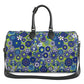Blue lime Floral Luxury Leather Handbag