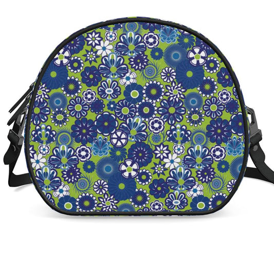 Feild of blue flowers with green