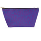 Blue Blowing Paisley on purple Accessory Pouches