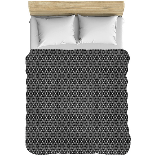 Sacred Geometry Black and White Comforters