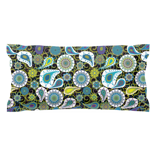 Paisley Pop - Olive and Blue Pillow Shams