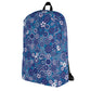 Navt Floral on Blue Backpack