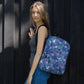 Navt Floral on Blue Backpack