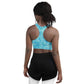 Lilly Longline sports bra, Blue Waters