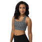 Lilly Longline sports bra, Silver Heart Chain