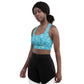 Lilly Longline sports bra, Blue Waters