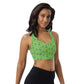 Lilly Longline sports bra,Lime Blue Pendant