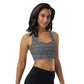 Lilly Longline sports bra, Silver Heart Chain
