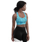 Lilly Longline sports bra, Blue Waters