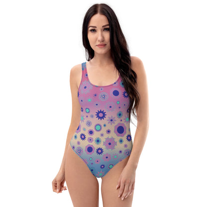 Pink Tie Dye One-Piece Swimsuit