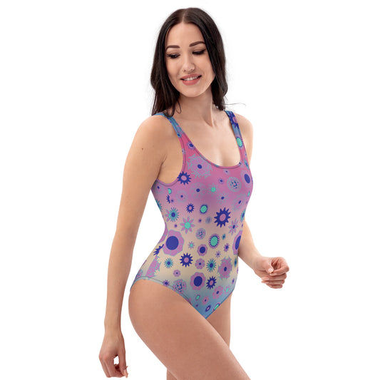 Pink Tie Dye One-Piece Swimsuit