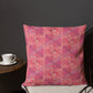 Scrolls in Ovals pink Premium Pillow
