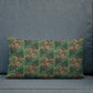 Scrolls Ovals deep green Premium Pillow