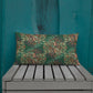 Scrolls Ovals deep green Premium Pillow