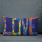 Love Rectangular, green Premium Pillow