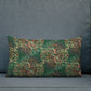 Scrolls Ovals deep green Premium Pillow