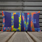 Love Rectangular, green Premium Pillow