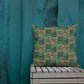 Scrolls Ovals deep green Premium Pillow