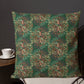 Scrolls Ovals deep green Premium Pillow