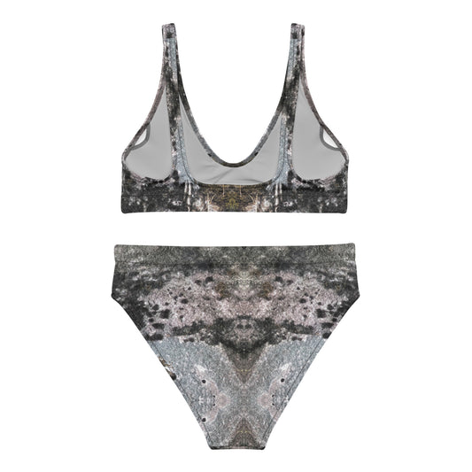 Rock Pattern Recycled high-waisted bikini