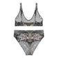 Rock Pattern Recycled high-waisted bikini