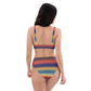 Rainbow Gradient Recycled high-waisted bikini