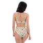 Orange flower Powwe Recycled high-waisted bikini