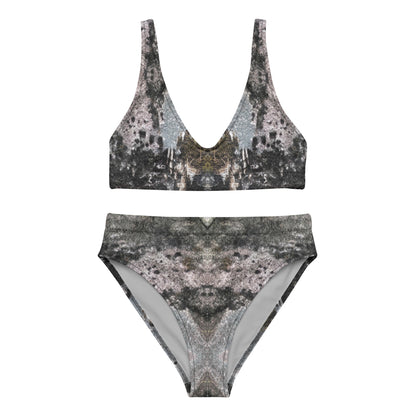 Rock Pattern Recycled high-waisted bikini