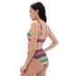 Rainbow Gradient Recycled high-waisted bikini