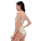 Orange flower Powwe Recycled high-waisted bikini