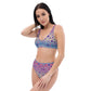 Pink Tie Dye Recycled high-waisted bikini