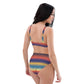 Rainbow Gradient Recycled high-waisted bikini
