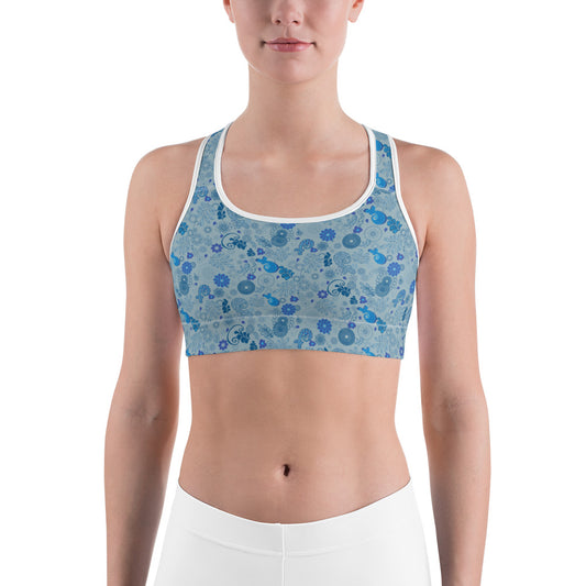 Blue Paisley Sports bra