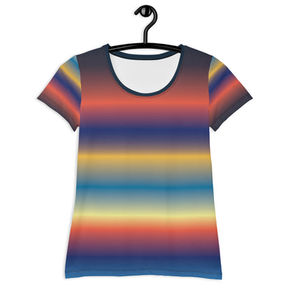 Rainbow Pride colored Women's Athletic T-shirt